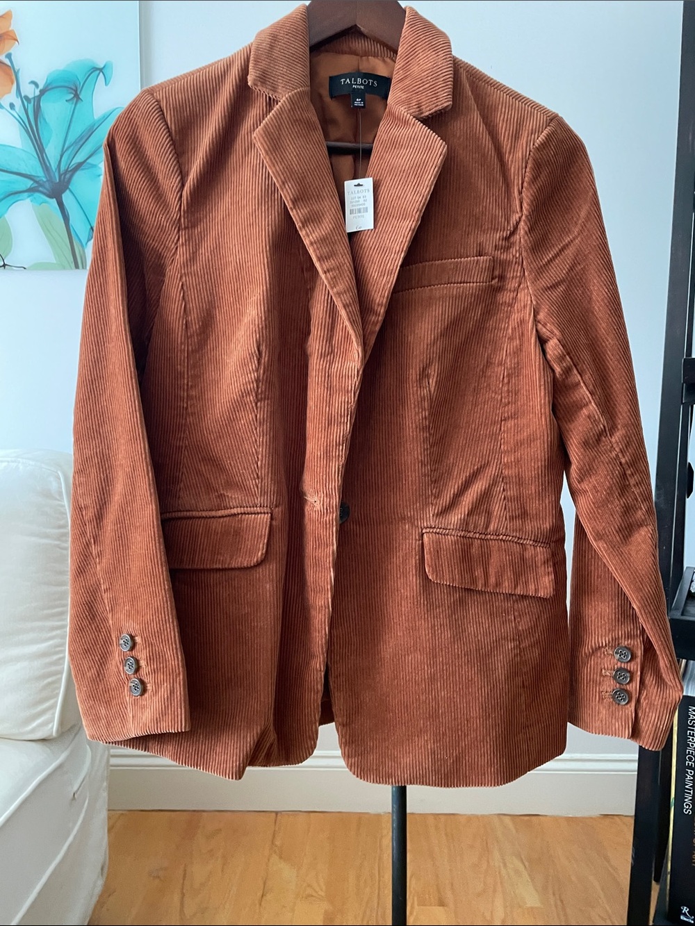 Talbots Women’s Rust Brown Corduroy Shirt Jacket Blazer